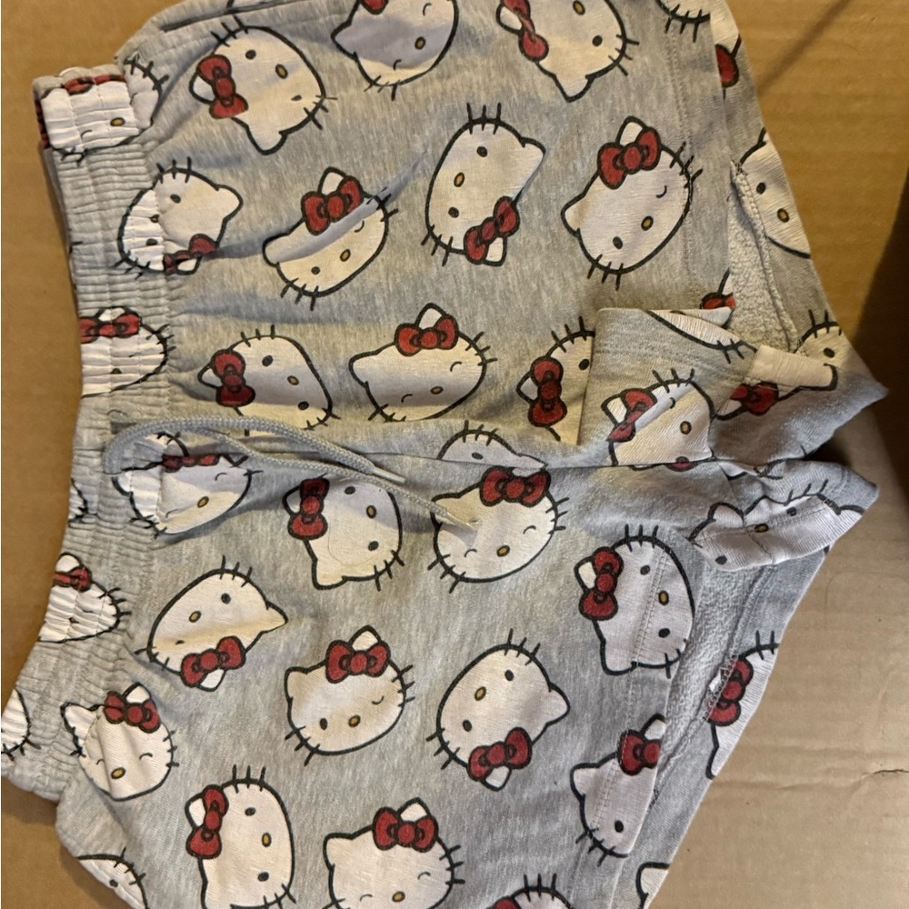 Hello Kitty Gray Shorts with Red Accents